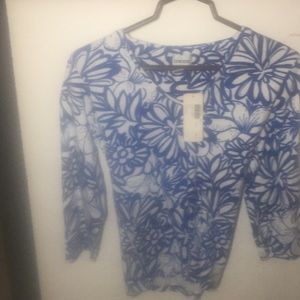 Chicos blue floral size 0 woman’s top